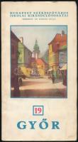 1937 Budapest székesfőváros iskolai kirándulóvonatai 19.: Győr, turisztikai prospektus, térképmelléklettel, papírkötésben.