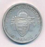 1938. 5P Ag "Szent István" T:1 Adamo P8.1