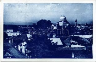 Losonc, Lucenec; látkép a zsinagógával / general view with synagogue + 1938 Losonc visszatért So. Stpl.