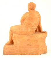 Medgyessy Ferenc (1881-1958): Forrásnál. Terrakotta, jelzett, m:37 cm, 35×17 cm