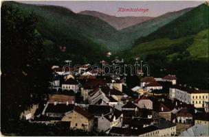 1914 Körmöcbánya, Kremnitz, Kremnica; látkép a zsinagógával. Kiadja Ritter Sándor / general view with synagogue (EK)