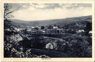 1934 Girált, Giraltovce; látkép a zsinagógával. Kiadja Ján Sciranka / general view with synagogue