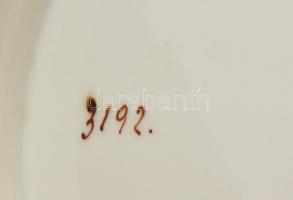 Mosdókancsó, kézzel festett, jelzés nélkül, kopott aranyozással, m: 34 cm