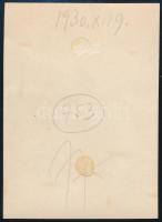 1930 október 19. Kinszki Imre (1901-1945) budapesti fotóművész vintage fotója, a szerző által datálv...