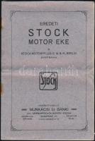 1916 Eredeti Stock motor eke  fényképes reklám katalógus 24p.