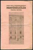 cca 1915 Csiky féle szabadalmaztatott mentőkészülék tűz esetére bemutató füzet képekkel. 8 p.
