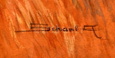 Scharl Artúr (1870-1918): Vadászkutya. Akvarell, papír, jelzett, üvegezett keretben, foltos, 24×29 c...