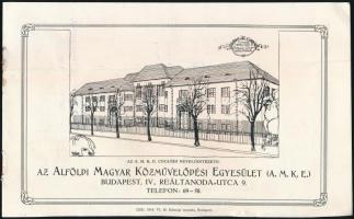 1914 Alföldi Magyar Közművelődési Egylet képes ismertető füzet 8p.