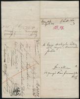 1839 A Pozsonyi Grassalkovich palotába szállított árú hajós fuvarlevele