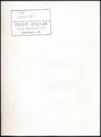 cca 1977 Zsigri Oszkár (1933-?) budapesti fotóművész hagyatékából 2 db vintage fotó, az egyik pecsét...