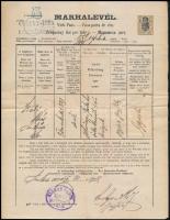 cca 1940-1950 3 db marhalevél, részben felülnyomással