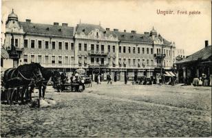 Ungvár, Uzshorod, Uzhorod; Fried palota, piac, Weisz Lajos üzlete / palace, shops, market