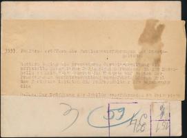 1932 A Porosz Ménesigazgatóság 200 éves jubileumi ünnepségének megnyitója, fotó, hátulján feliratozv...