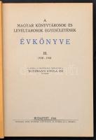 1937-1943 Magyar Könyvtárosok és Levéltárosok Egyesületének évkönyve I-IV. I. 1935-1937. II. 1937-19...