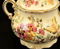 Zsolnay pillangó mintás teás készlet, kézzel festett, hibátlan, jelzett