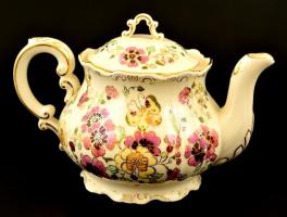 Zsolnay pillangó mintás teás készlet, kézzel festett, hibátlan, jelzett