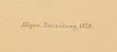 1879 A bécsi tőzsde épületének tervrajzai 5 db nagyméretű fénnyomat 58x45 cm-ig / Plans of the VIene...
