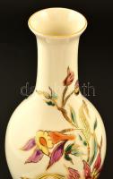 Zsolnay orchidea mintás váza, kézzel festett, jelzett, apró kopásnyomokkal, m: 26,5 cm
