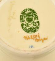 Zsolnay orchidea mintás váza, kézzel festett, jelzett, apró kopásnyomokkal, m: 26,5 cm