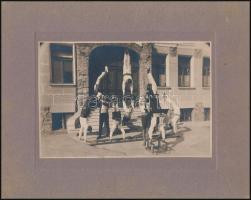 1927 Arad, torna gúla, feliratozott vintage fotó, 11x17 cm, karton 19,5x24,5 cm