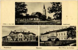 1941 Újszász, Római katolikus templom, Vasútállomás, Báró Orczy régi kastélya (EK)