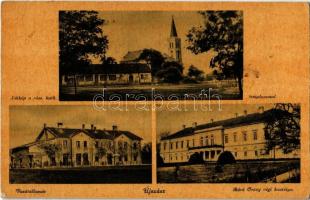 1943 Újszász, Római katolikus templom, Vasútállomás, Báró Orczy régi kastélya. Réka János felvételei (Rb)