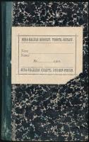 1900 A Budakalászi Keresztény Temetkezési Egylet alapszabályai és tagsági könyve 40p.