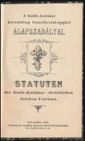 1900 A Budakalászi Keresztény Temetkezési Egylet alapszabályai és tagsági könyve 40p
