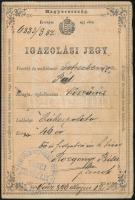 1896 Igazolási hegy köszörűs részére