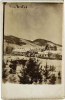 ~1910 Alsóverecke, Niznije Verecki, Nizsnyi Vorota, Nyzhni Vorota; téli látkép. Rosen M. amateur felvétele / winter view. photo (kis szakadás / small tear)