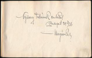 1927 Murgáts Kálmán nótaszerző aláírása saját könyvében