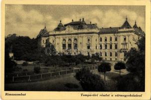 Rimaszombat, Rimavská Sobota; Tompa tér, Vármegyeháza / square, county hall (EK)