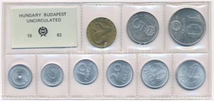 1982. 2f-10Ft (9xklf) érmés forgalmi sor fóliatokban T:1  Adamo FO15