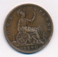Nagy-Britannia 1890. 1p Br "Viktória" T:2- ph
Great Britain 1890. 1 Penny Br "Victor...