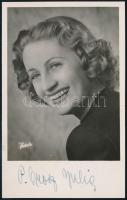 Orosz Júlia (1906-1997) opera-énekesnő aláírt fotólapja