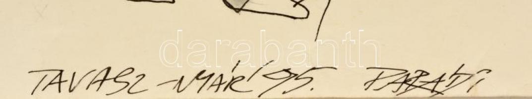 Parádi Katalin (1970-): Divatrajzok, 3 db. Vegyes technika, papír, jelzett, felcsavarva, 42×59 cm