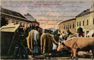 Munkács, Mukacheve, Mukacevo; Ruthének a piacon. Nagy Albert kiadása / Rusyns at the market (EK)