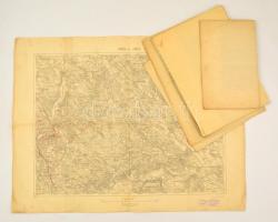 cca 1910-1940 5 db vegyes magyar térkép katonai Veszprém, Szekszárd, Kunszentmiklós, Dunaföldvár, Mór. Klf méretben