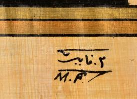 Modern egyiptomi szuvenír papiruszkép, 50×33 cm