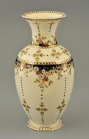 Zsolnay Sissi mintás váza, kézzel festett, jelzett, hibátlan, m:25 cm
