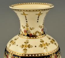Zsolnay Sissi mintás váza, kézzel festett, jelzett, hibátlan, m:25 cm