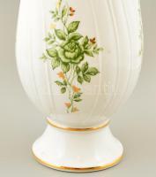 Hollóházi Erika mintás váza, matricás, jelzett, apró kopásokkal, m: 24,5 cm