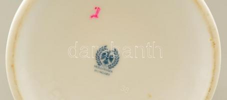 Hollóházi Erika mintás váza, matricás, jelzett, apró kopásokkal, m: 24,5 cm