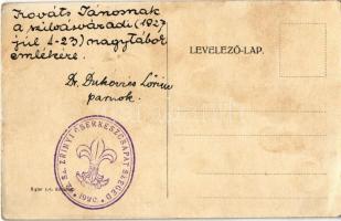 Szilvásvárad, látkép + 82. sz. Zrínyi Cserkészcsapat (Szeged) pecsétje (EK)