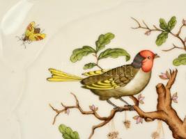 Herendi Rotschild mintás nagy tál, kézzel festett, jelzett, apró kopásnyomokkal, 42×32,5 cm