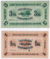 Lettország / Német megszállás 1915. 1R + 3R mindkettő lezárt fóliában T:II Latvia / German occupation 1915. 1 Ruble + 3 Rubles both in sealed foil packing C:XF