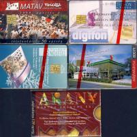 5 db használatlan telefonkártya eredeti csomagolásban