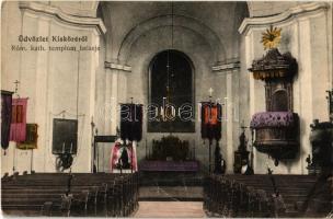 1916 Kisköre, Római katolikus templom, belső, oltár (fa)