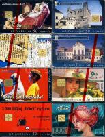 8 db használatlan telefonkártya eredeti csomagolásban