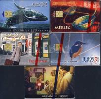 5 db használatlan telefonkártya eredeti csomagolásban